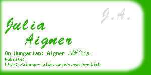 julia aigner business card